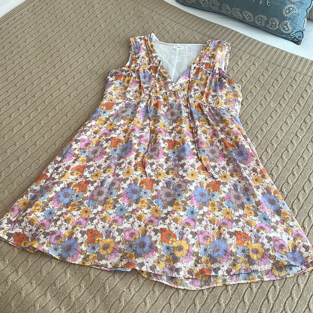 Floral mango mini dress - size 6